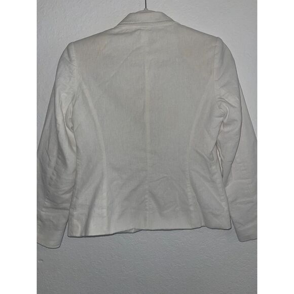 Marks & Spencer PETITE Cotton Rich Blazer 8 Petite Navy One-Button Stretch Lined - Picture 3 of 7